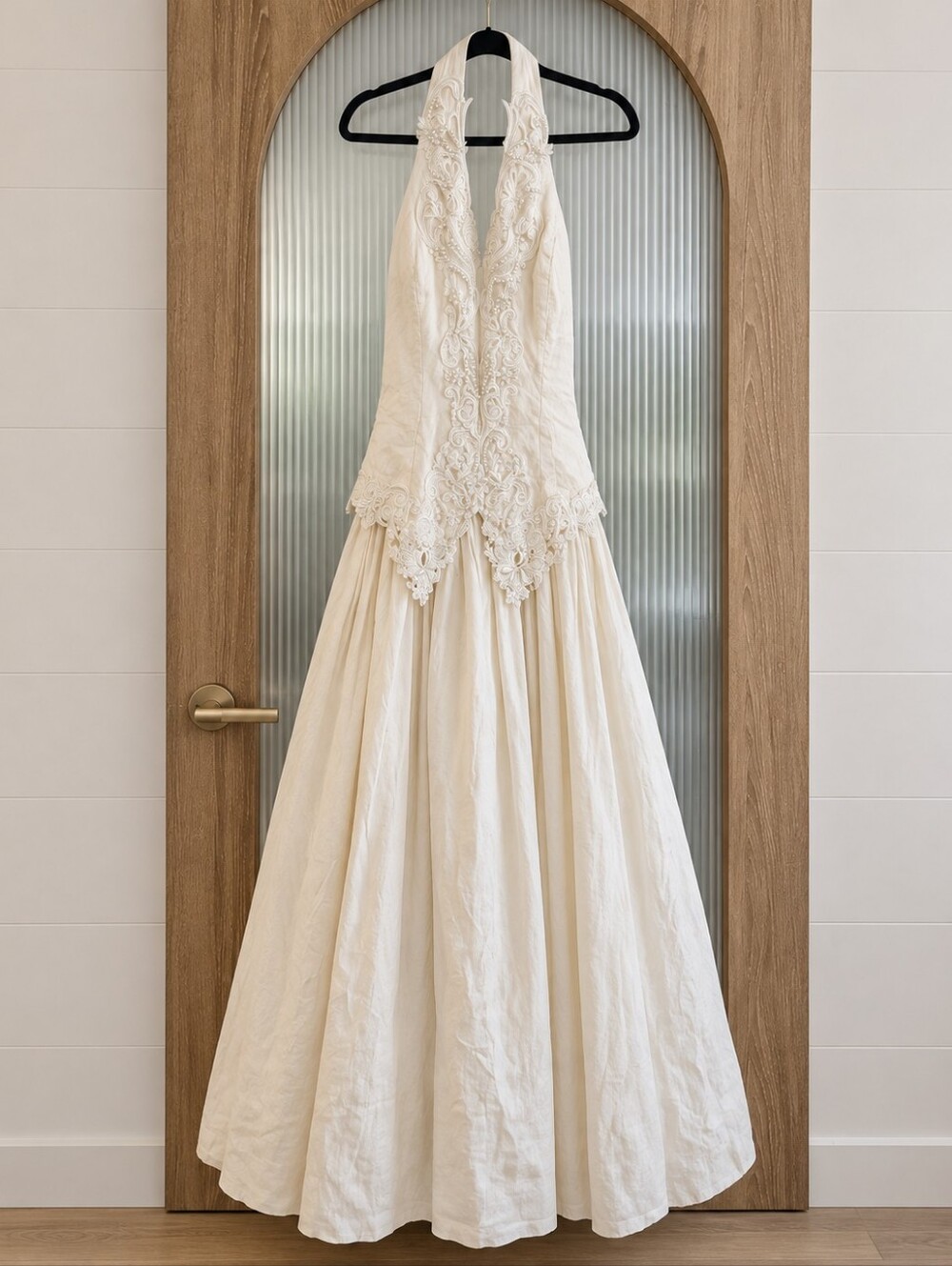 100% Silk Vintage Jessica McLintock Halter Wedding Dress